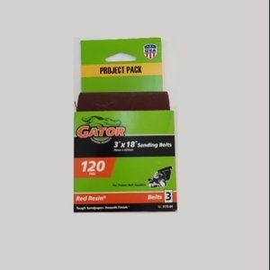 Gator Finishing Products 3 Pack 3" x 18" 120 Fine Project Pack Sanding Belts